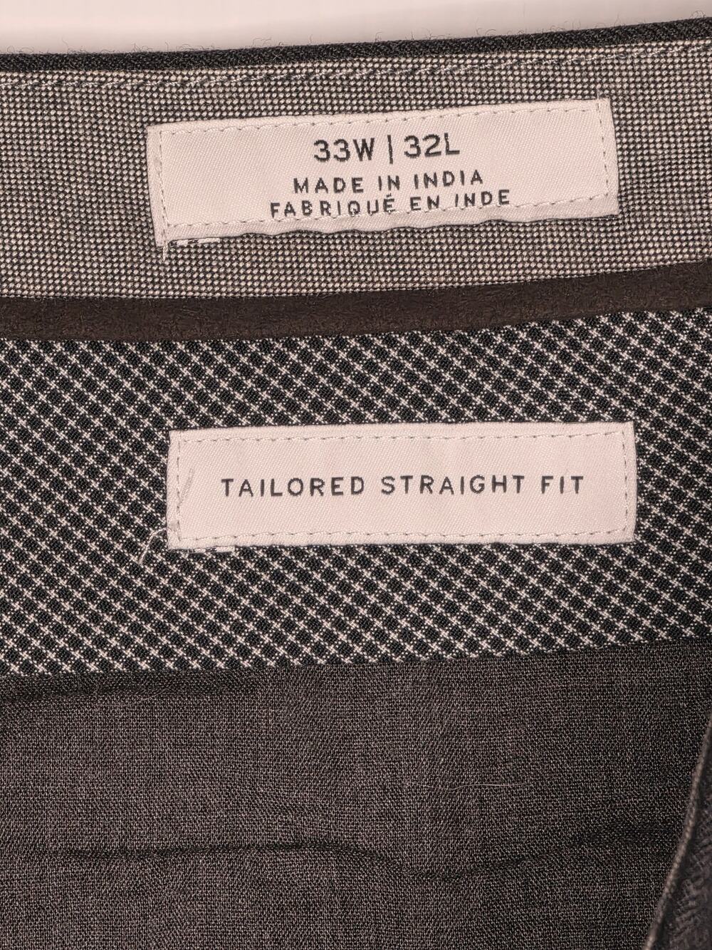 John W. Nordstrom Men's Size 33x32 Charcoal Gray 100% Wool Dress Pants